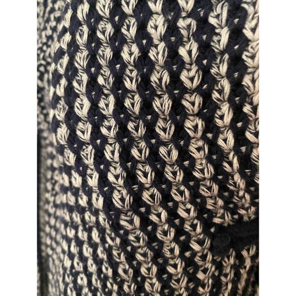 Gap Navy Blue Ribbed Knit Toggle Front Westerncore Women's Cardigan Medium - Picture 8 of 10